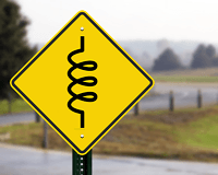 Rover CAUTION sign