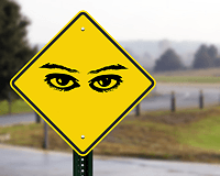 Rover CAUTION sign