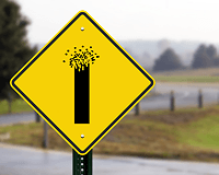Rover CAUTION sign